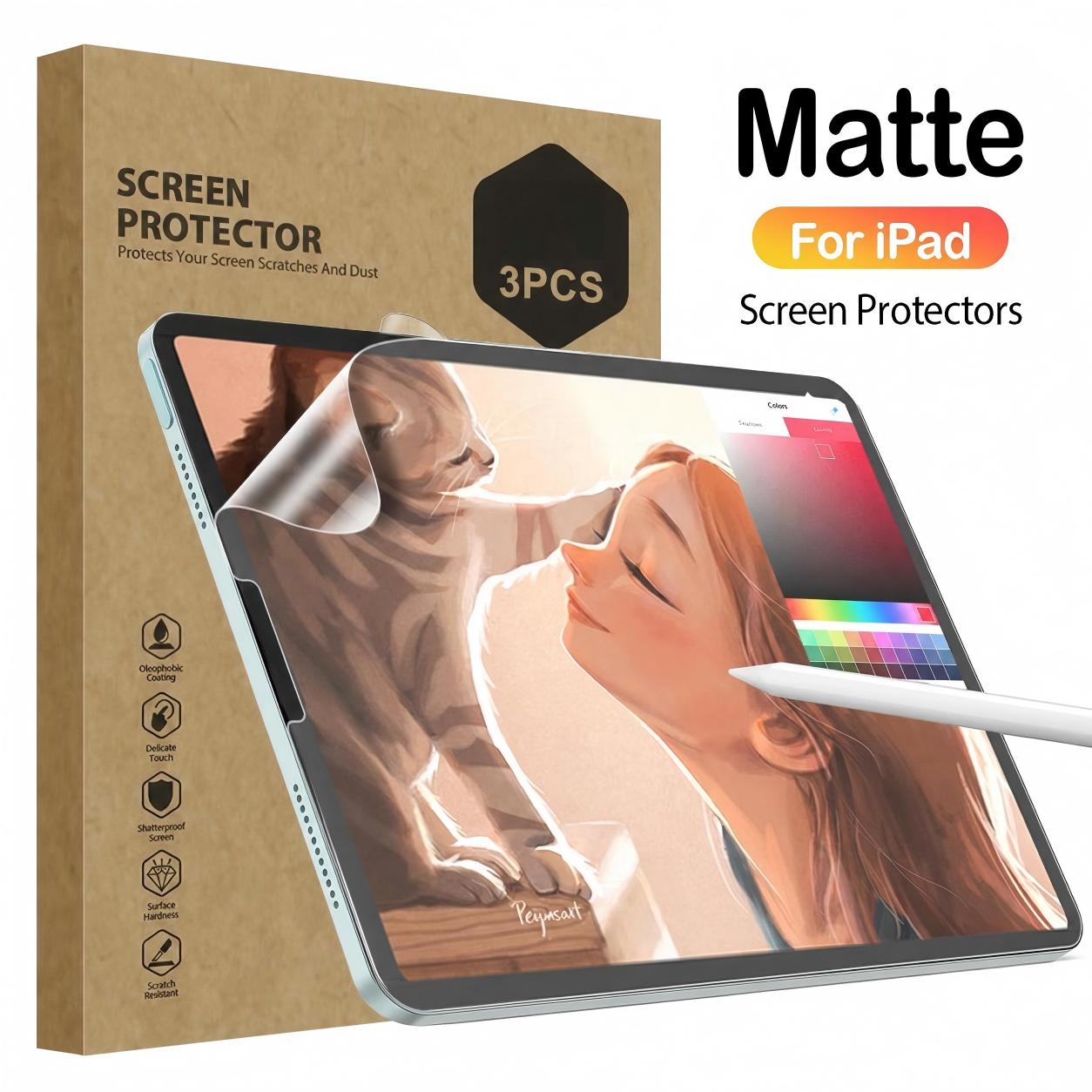 Matte Anti Glare Screen - 3枚入り ペーパーライクマットスクリーンプロテクター iPad 11 Air 11