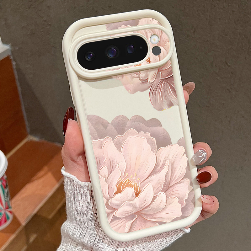 Google Pixel 8A - ピンクの花柄ソフトTPUスマホケース Google Pixel 10 9 8
