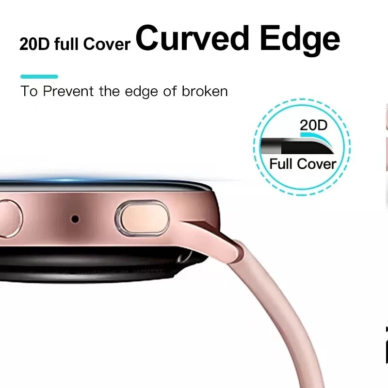 20Dスクリーンプロテクター三星銀河時計アクティブ2 40ミ - Curved Edge Screen のレビューと価格