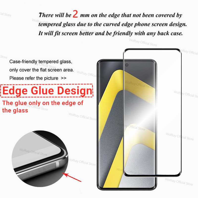 3/2/1個入り Xiaomi Poco M8用3D曲面ガラ - Curved Edge Screen のレビューと価格