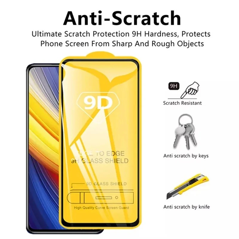 Realme用フルカバー保護ガラス,9dスクリーンプロテクタ - Realme C67 のレビューと価格